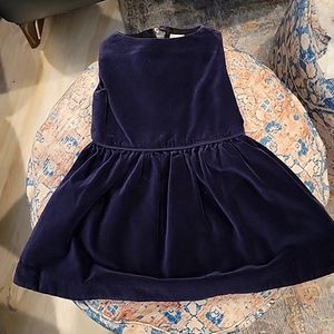 Jcrew Blue Velvet double lined dress